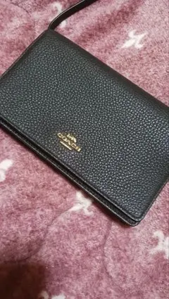 COACH　 お財布ショルダー　ショルダーウォレット　ブラック