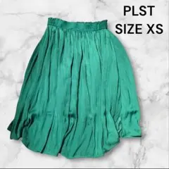 ⑨PLST フレアスカート グリーン XSサイズのサムネイル
