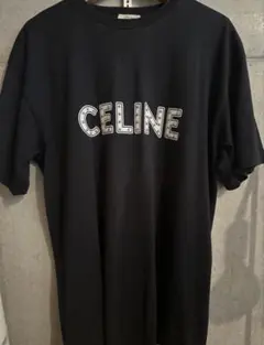 CELINE ロゴ スタッズTシャツ 黒のサムネイル
