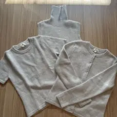 courrèges クレージュ　ニット カーディガン タートル　3セットのサムネイル