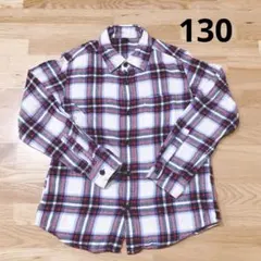 130センチ ユニクロ チェック柄シャツ
