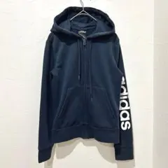 美品【アディダス】(S) W リニアロゴ フルジップ フーディーのサムネイル
