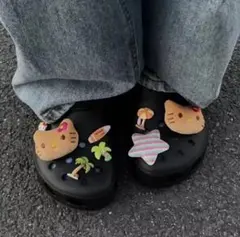 日焼けキティちゃん　クロックス　ジビッツのサムネイル