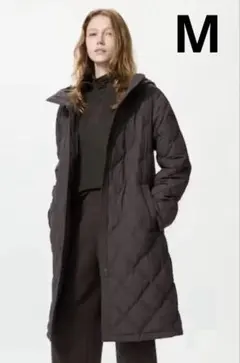 ユニクロ パフテック ロングコート リラックスフィット ブラウン M