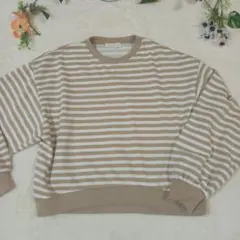 ehka sopoエヘカソポ　クルーネック　ボーダースウェット