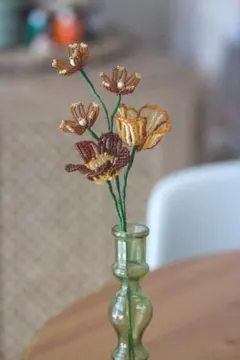 ビーズフラワー　ブーケ　ハンドメイド 造花 インテリア　枯れない花　No.69