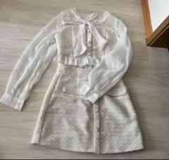 GRL グレイル ホワイト ツイード セットアップ