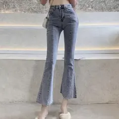 SHEINフレアデニム　デニムパンツ