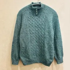 美國古著 Karen Scott 纜線編織針織衫 珍珠鈕扣【L相當】