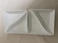 斜めデザインの三角皿 4点セット