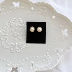 [95]パール 小ぶり ハンドメイド ピアス