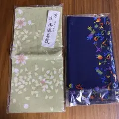京ちりめん 染風呂敷 桜柄とむす美 ちりめん 百人一首柄