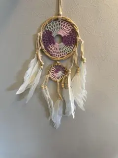 K*J様 ドリームキャッチャー ピンク白紫