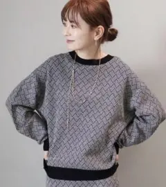 AMERICAN HOLIC 幾何学模様セーター M