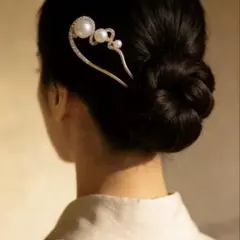 パール付きかんざし　簪　ヘアアクセサリー　髪飾り　着物　浴衣