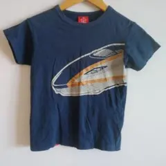 オジコキッズ Tシャツ 新幹線 鉄道 ネイビー120のサムネイル