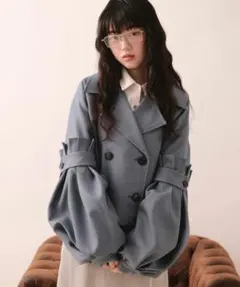 loin nuit フリルレイヤードデザインジャケット　ネイビー frill layered design jacket / フリルレイヤードデザインジャケット