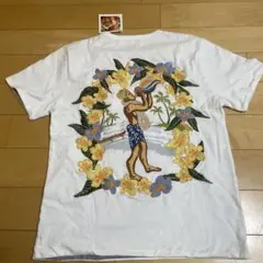 IOLANI フラワー刺繍 Tシャツ Mサイズ 古着 アメカジ