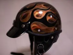 ヴィンテージ•ジェットヘルメット•エイジング加工ペイント•GOLD - メルカリ
