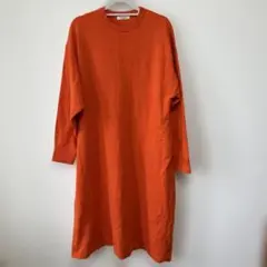 【美品】フリークスストア ニットワンピース オレンジ F オーバーサイズ ロング