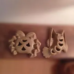 蟹　伊勢海老　陶器　置物