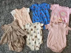 半袖ロンパース　80cm 女の子　まとめ売り　6枚セット