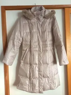 ダウンロングコート　ダウンジャケット　フード　ファー付き　取り外し可　サイズ7M