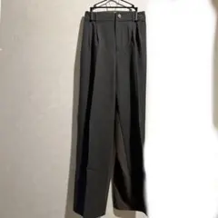 Zara ダークグレー チェック柄 スラックス