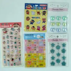お得な人気シール５点セット　クレヨンしんちゃん　デコレーション　タイルシール