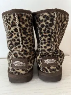 VANSレオパード柄ムートンブーツ　19㎝