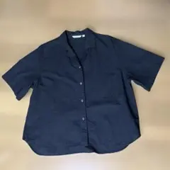 ユニクロ　リネンブレンドオープンカラーシャツ　XL