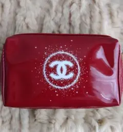 ♥新品未使用♥ CHANEL ノベルティエナメルポーチ レッド