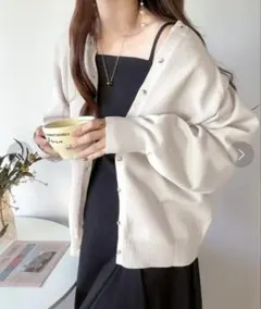 【CLASSICAL ELF】ハリ感と軽さを両立前後2WAYカーディガン F