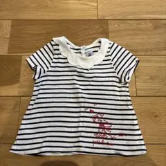 PETIT BATEAU ストライプ襟付きTシャツ 18m