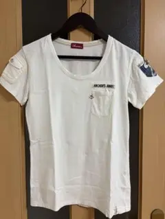 アヴィレックス　レディースtシャツ　白マリン　Mサイズのサムネイル