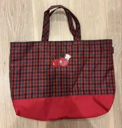 familiar ファミリア　赤ファミリアチェック　バッグ　リアちゃん