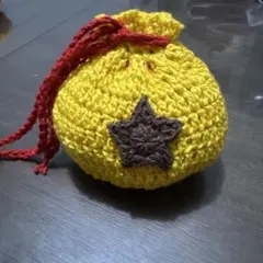 ハンドメイド　かぎ針編み　ベル袋