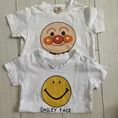 アンパンマン＆スマイリー半袖Tシャツ80