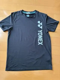 YONEX 黒/シルバーTシャツユニL