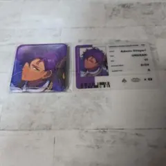 あんスタ　乙狩アドニス　ID風カード　缶バッジ2点セット