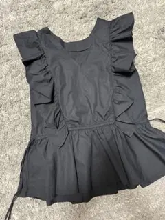 SNIDEL フリルノースリーブシャツ ブラック ONE SIZE