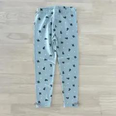 any FAM プードル柄 フルレングス レギンス ミントグリーン 130cm