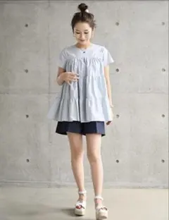 trefle+1 トレフル フェアリー トップス 半袖 ブルー - メルカリ
