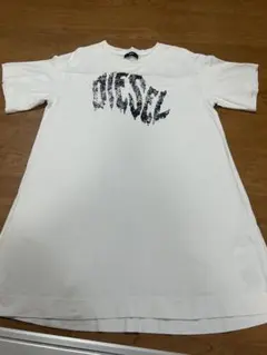 DIESEL 로고 프린트 티셔츠 화이트