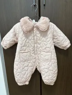 Cottoli ピンク キルティングアウター　ジャンプスーツ