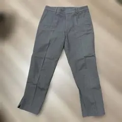 グレー スラックス UNIQLO レディースベルトループ付き