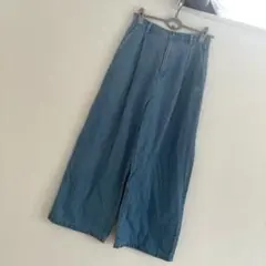 Richeglamour ハイウエスト　ワイドタックデニムパンツのサムネイル