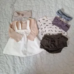 女の子　ジャンスカ×ロンパース　ヘアバンド　まとめ売り6点