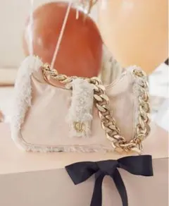 ダーリッチ ノベルティバック チェーンショルダーボアバッグ