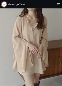 alumu 2way ribbon blouse